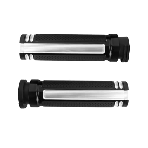 1 Inch Cable Throttle Handlebar Grips Motorcycle Hand Grips - color: #7 Black&White