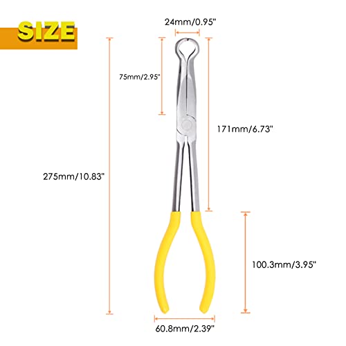 SPEEDWOX Long Reach Hose Grip Pliers Ring Nose Pliers 11 Inches - style: Circle