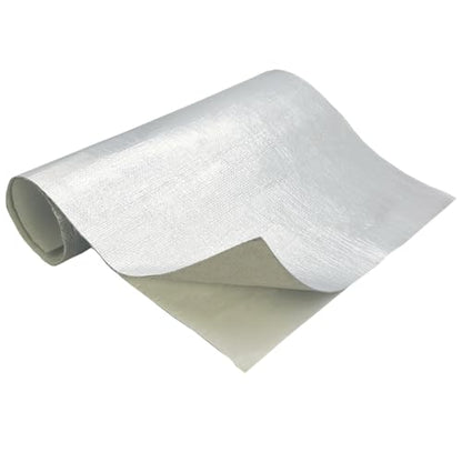 Adhesive Backed Aluminized exhaust heat shield tape for wall behind grill 2000 Degrees High Temp Protection Material Thermal Barrier Blanket Mat (12'' X 12'') - size: 12'' X 12''