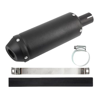 28mm 1.1" Exhaust Muffler Motorcycle Slip On Muffler Compatible with Dirt Bike Street Bike Scooter ATV Racing Black - color: Black