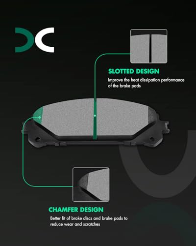 SCITOO Front Rear Disc Brake Pad Set 8PCS w/Hardware For Lexus For NX200t - size: Front-D1324 & Rear-D1805
