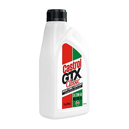 Castrol GTX Classic 20W-50 Conventional Motor Oil, 1 Quart, Pack of 6 - size: 1 Quart, Pack of 6