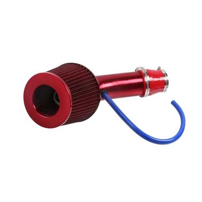 Modengzhe Cool Air Intake Kit, 3" Universal Induction Flow Tube Kit, Red - color: Red