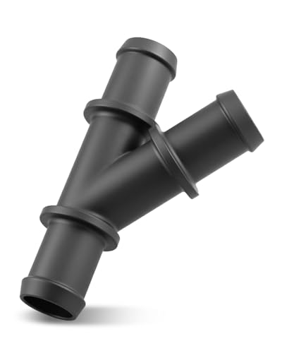 3 Way Radiator Hose Connector, 3/4"-3/4"-3/4" Heater Y-Joint Diverter, Water Pipe Splitter Fit for Audi Volkswagen Volvo Chevrolet Mercedes Benz BMW Buick Jeep Ram Ford Toyota Honda Models - size: Y1-Joint