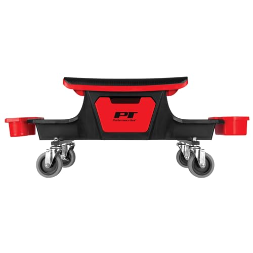 Performance Tool W85035 Rolling Mechanic Shop Stool Seat with Storage - style: Rolling Storage Garage Seat