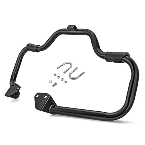 Mofun 1.25" Engine Guard Highway Crash Bar Fit for Harley Dyna 2006-2017 - color: Black A