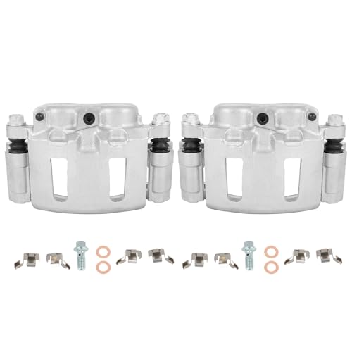 SCITOO 18B4695 18B4694 Front Left & Right Disc Brake Calipers w/Bracket - size: Front[18B4695 & 18B4694]Silver