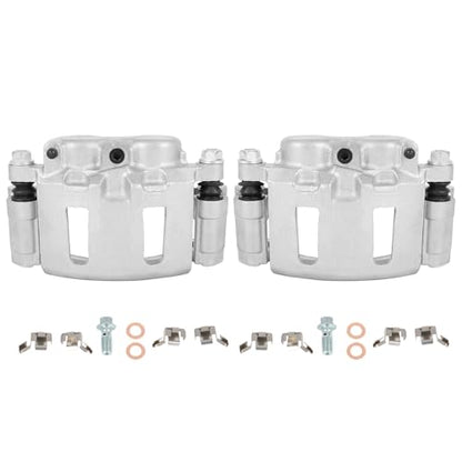 SCITOO 18B4695 18B4694 Front Left & Right Disc Brake Calipers w/Bracket - size: Front[18B4695 & 18B4694]Silver