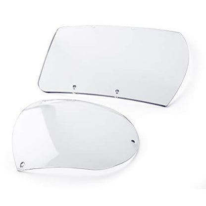 TCMT ABS Windshield Quarter Fairing Kit Fits For Sportster XL 88-16 Dyna 95-05 FXR 86-94 (Clear) - color: Clear Windshield