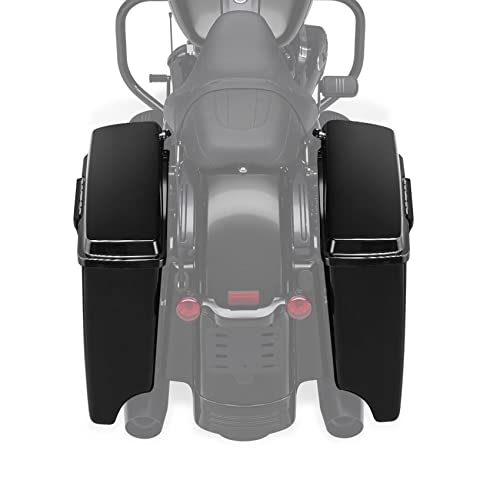 Green-L ABS 5" Stretched Saddlebag Fit for Harley Touring 1993-2013 - color: Vivid black with black latch