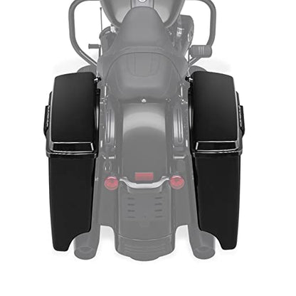 TCMT 5" Motorcycles Vivid Black Extended Hard Saddlebags & Latch Key Fits For Harley 1993-2013 Touring Road Glide Road King Ultra Street Glide Electra Glide - color: Vivid Black Black Latches