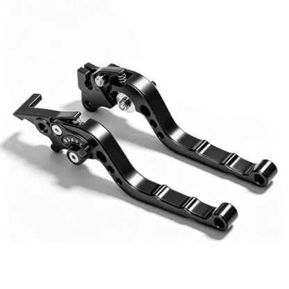 OUKENS 2PCS Clutch Lever, Adjustable Dirt Bike Clutch Lever, Motorcycle Handlebar Brake Clutch Lever, Aluminum Alloy Handlebar Control Levers Set for Braking System(Black)