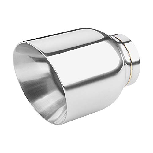 LCGP 2.5" to 4" Diesel Exhaust Tip, 5" Overall Length, Double Wall Design - size: 2.5“x4"x5", style: Polished
