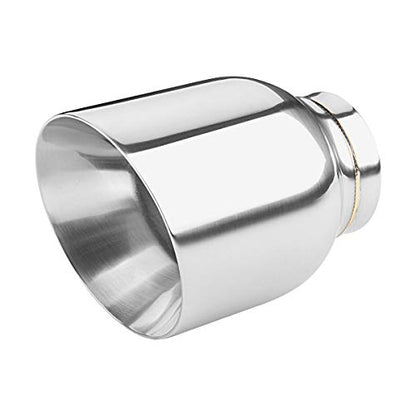 LCGP 2.5" to 4" Diesel Exhaust Tip, 5" Overall Length, Double Wall Design - size: 2.5“x4"x5", style: Polished