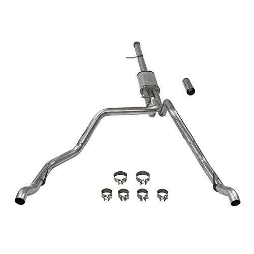Flowmaster 717890 FlowFX Cat-Back Exhaust Kit 3.5 Inch Dual 2.5 Inch Tailpipes 409 Stainless Steel Compatible with 2019-2023 Chevy Silverado GMC Sierra 1500 6.2L 2/4WD and all Wheelbases
