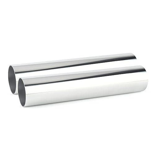 GASHER 2Pcs Straight Aluminum Alloy Tube Intercooler Pipe Air Intake Tube 2.5"OD Length 12"(300MM) - color: straight, size: 2.5"OD (2 PCS) 12"