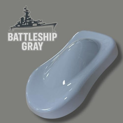 LiME LiNE Automotive Urethane Basecoat 1K Urethane color, High Coverage, Mix 1:1 With Urethane Reducer, Ready for 2K Clearcoat (Battleship Gray,1 Pint) - color: Battleship Gray