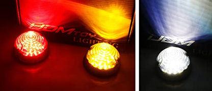 iJDMTOY Universal Flush Mount LED Marker Lights For Car/Truck/Motorcycle - style: Red Lens