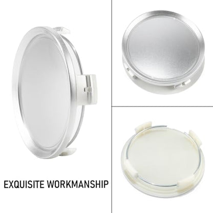 RTrhinoTuning 4PCS 74mm Wheel Center Caps for Rim A1714000125, OD:2.91"(74 mm) ID: 2.74"(69.57 mm) Silver Hub Caps - color: Silver