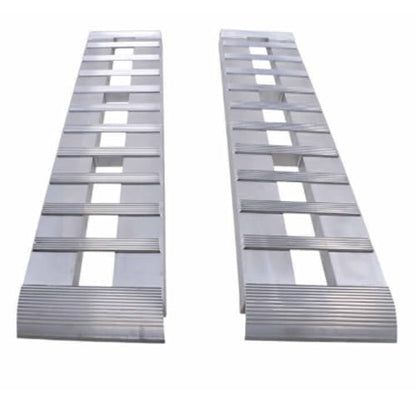 GEN-Y Hitch Heavy Duty Aluminum Loading Ramps - Set of 2, 14 Feet Long x 15 Inches Wide, 8000 LBS Capacity, Hybrid Hook and Plate Ends, Serrated Cross Rungs for Maximum Traction - size: 14'