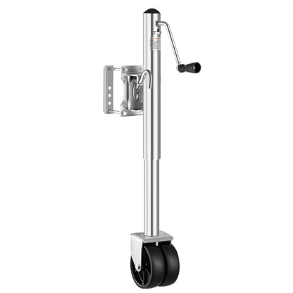 VEVOR Trailer Jack with Wheel, 2000 lbs Load Capacity, Heavy Duty Swivel Boat Trailer Jack with PP Single Wheel & Ergonomic Handle, 12-inch Lift, Fit for RVs, Boats, Horse Trailers, Utility Trailers - size: 2000lbs Upgraded (12-inch Lift)