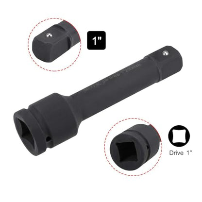 TOP-VIGOR 1" Drive Impact Extension Bar 8" Length Square Drive CR-MO Steel for Air Impact Wrenches, Impact driver, Torque Wrench, power Drill, Breaker Bars, Ratchets - size: 1" x 8"