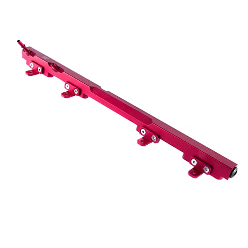 1Pcs Billet Aluminum Performance Fuel Rail Red Compatible with 1997-2001 Jeep Wrangler/TJ/Cherokee & 1995-2004 Jeep Grand Cherokee 4.0L L6 Gas - size: Red