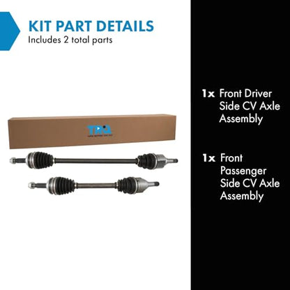 TRQ Front Driver and Passenger Side CV Axle Assembly Set 2 Piece - style: CSA70759