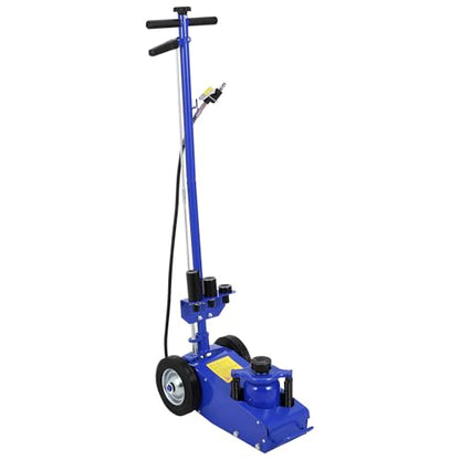 GarveeTech 30 Ton Air Hydraulic Floor Jack for Heavy Duty Trucks & Tractors – Low Profile (9"-17.7"), 4 Adapters, 46" Adjustable Handle – 66,000 Lbs Capacity - color: 30 Blue