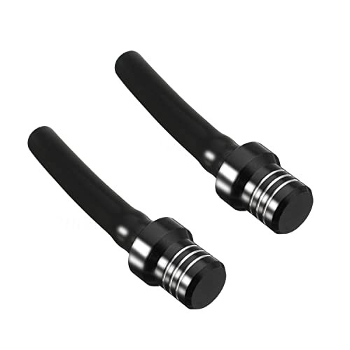 2PCS Gas Fuel Cap Air Vent Hose Universal CNC Tank Valve Vent Tube with Chekc Ball Aluminum Breather for 50cc 110cc 70cc 125cc ATV Motorcycle Dirt Pit Quad Bike Motocross Black - color: Black