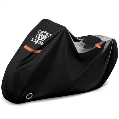 XYZCTEM Motorcycle Cover All Season Waterproof Outdoor Protection - color: Black, size: 96.5"
