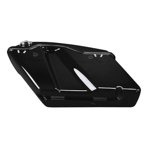 TCMT Hard Saddlebag W/ 5 x 7" Speaker Lids Fits For Harley 2014-2024 Touring Road King Road Street Electra Glide Ultra-Classic FLT FLHT FLHTCU FLHRC - color: Chrome Latches, size: Standard(5x7 Speaker Lid)