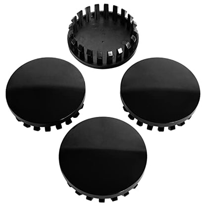 KitsPro 3.25Inch 83MM Wheel Center Caps, Pack of 4 (Gloss Black, Outer 83MM, Inner 73MM) - color: Gloss Black, size: Outer 83MM , Inner 73MM