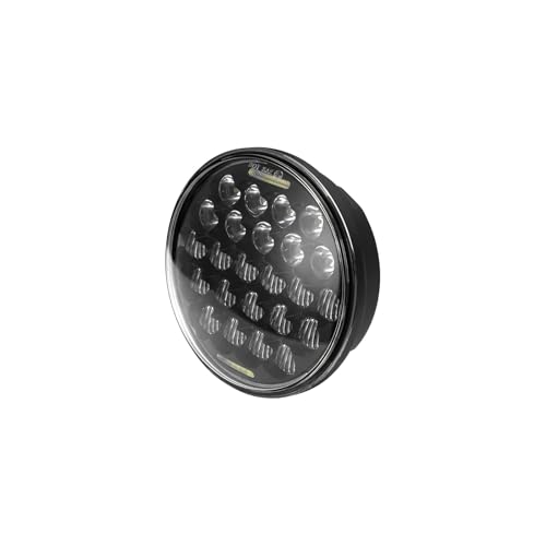 SUP-LIGHT 5 3/4" 5.75 Inch Motorcycle LED Headlight Compatible with Dyna Sportster Iron 883 Street BOB Low Rider Super Wide Headlamps with Round Projector Driving Light -Black