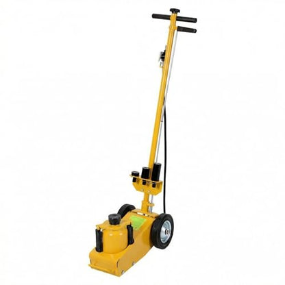 GarveeTech 35 Ton Air Hydraulic Floor Jack for Heavy Duty Trucks & Tractors – Low Profile (10"-21.19"), 4 Adapters, 46" Adjustable Handle – 77,000 lbs Capacity - color: 35 Ton Yellow