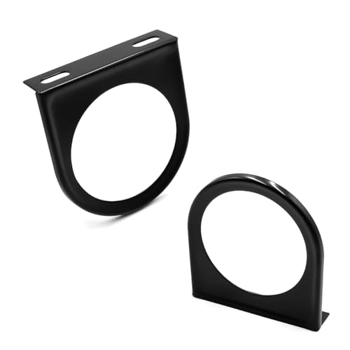 2 PCS Single Gauge Mounting Panel, 52mm 2 Inch Gauge Mounting Bracket Pod with Single Hole, Universal Vehicle Dashboard Gauge Pillar Mount Pod Holder for Auto, Truck, Boat - color: 2pcs