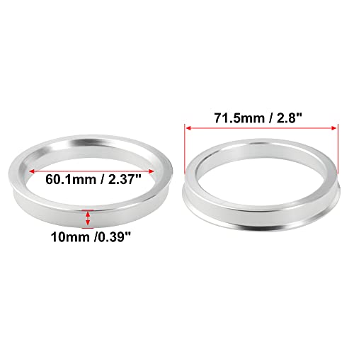 X AUTOHAUX 4pcs Aluminium Alloy Hub Centric Rings Wheel Center Spacer - size: 60.1mm