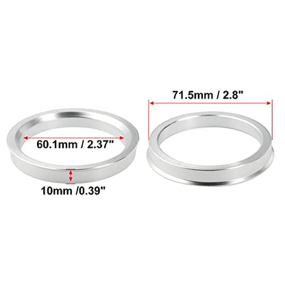 X AUTOHAUX 4pcs Aluminium Alloy Hub Centric Rings Wheel Center Spacer - size: 60.1mm