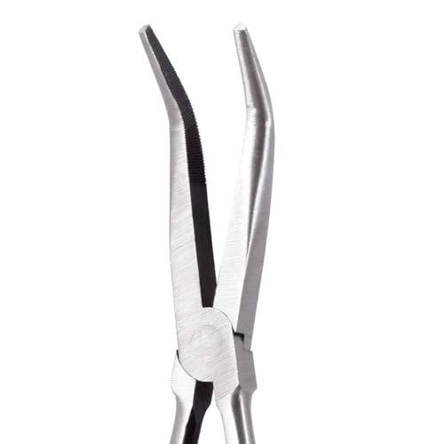 SPEEDWOX Long Reach 45 Degree Needle Nose Pliers 11 Inches Serrated Jaw - style: 45°