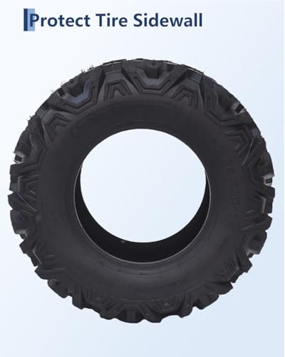 Garvee Set of 4 ATV UTV Tires 24x8-12 Front & 24x9-11 Rear, 6 PR Tubeless All-Terrain Tires for Mud, Dirt, Desert, Rock - Replacement Tires - size: 24x9-11 & 24x8-12, style: Pattern A