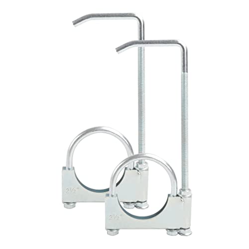 Exhaust Clamp With Hanger Fits 2.5" Exhaust Pipe, 2PCS - size: 2.5''