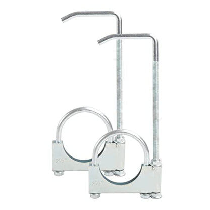 Exhaust Clamp With Hanger Fits 2.5" Exhaust Pipe, 2PCS - size: 2.5''