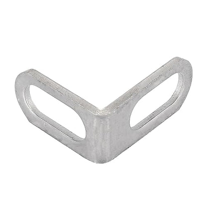 Motoforti 23mm 0.9" Motorcycle Exhaust Pipe Bracket L Shape Muffler Mounting Clamp Stainless Steel Silver Tone