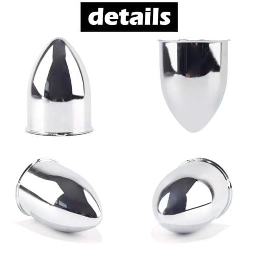 4Pcs 3.15" OD 4.5" H Pointed Top Trailer Wheel Center Caps for Rim - color: Chrome, size: 3.15" OD 4.5" H