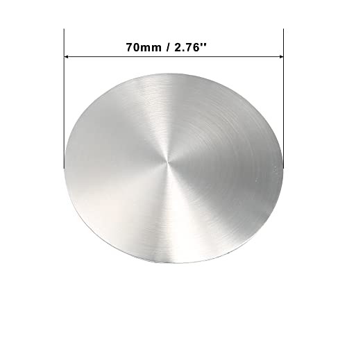 X AUTOHAUX 4pcs 70mm Silver Tone Car Universal Wheel Center Hub Caps Emblem Badge Decal Sticker - size: 70mm