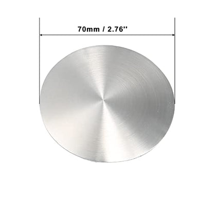 X AUTOHAUX 4pcs 70mm Silver Tone Car Universal Wheel Center Hub Caps Emblem Badge Decal Sticker - size: 70mm