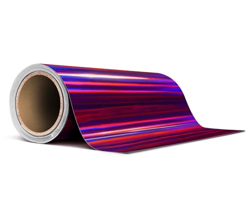 VViViD Holographic Purple Chrome Pinstripe Vinyl Tape Roll (4” x 25ft) - color: Holographic Purple Chrome, size: 4" x 25ft