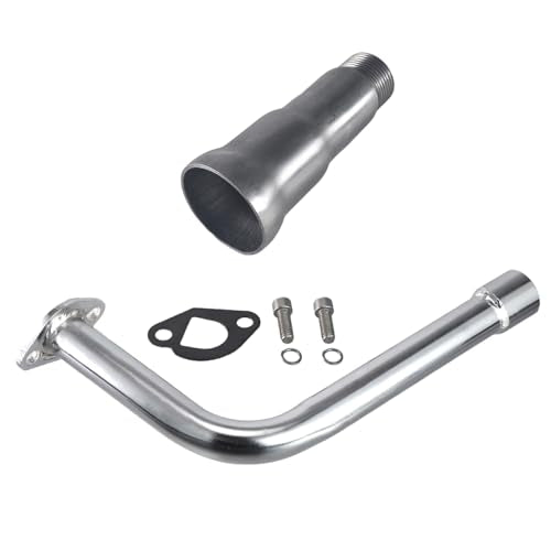 212cc exhaust with 3 Stage exhaust tip For Predator 212cc 196cc 6.5HP for Honda GX160 GX200 for Coleman CT200U BT200X CT200u-ex Mini Bike Go Kart part sliver