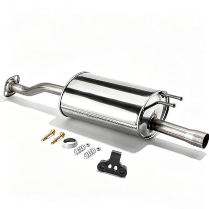 409 Stainless Steel Rear Exhaust Muffler for 2006-2011 Honda Civic HC08 - size: w/ Hanger For 2006-2011 Honda Civic