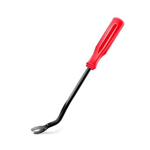 GOOACC Car Panel/Upholstery Remover Ergonomic Stainless Steel Fastener Remover - Easily Removes Plastic Fasteners,Reduces Damage to Panels and Loss of Clips - color: Red, size: 1Pc Remover